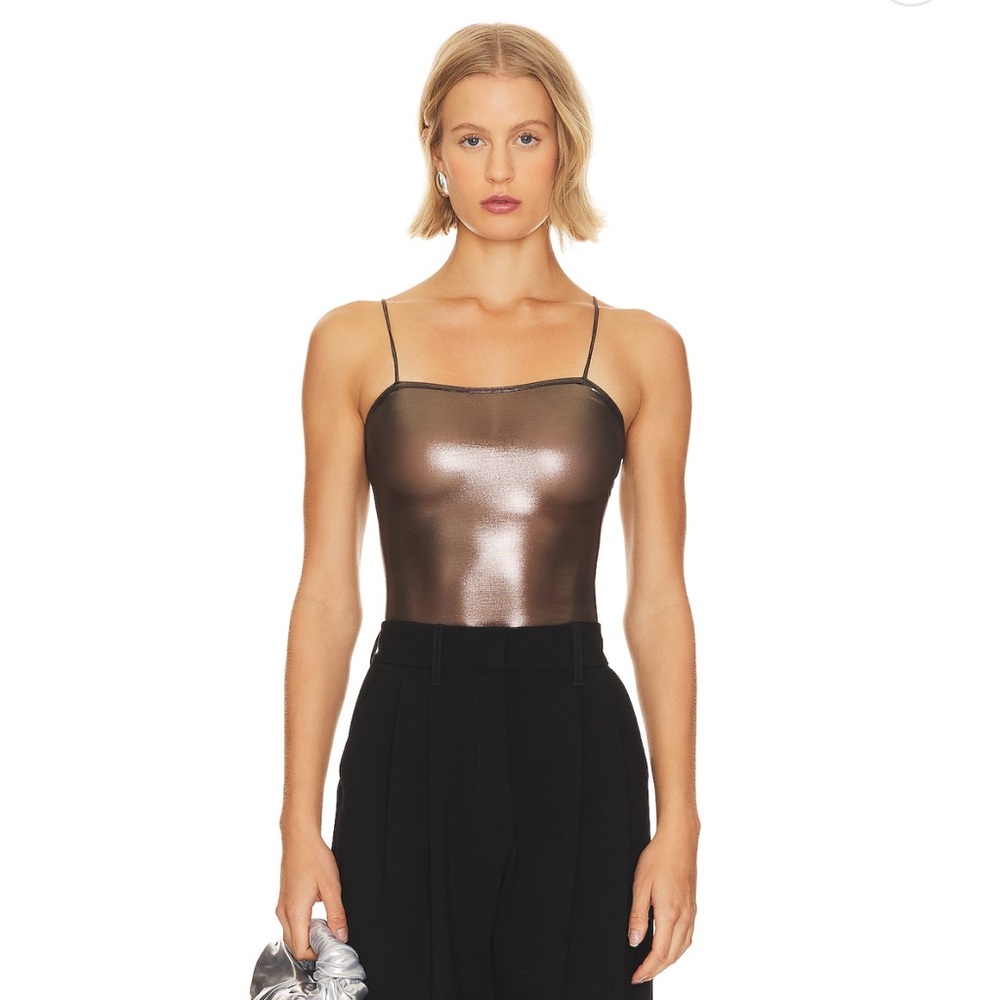 REVOLVE Subsurface Onyx Metallic Crop Top
